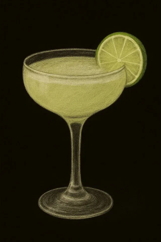 Illustrated Daiquiri served in a coupe glass.